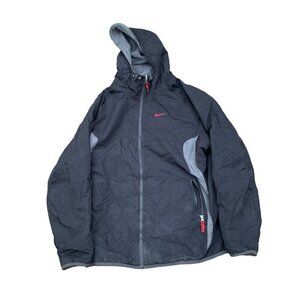 VINTAGE Nike Reversible Fleece Jacket Gray/Black XL